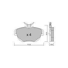 Remblokken GT2i Club Achter voor CITROEN C6 (TD_) 3.0 HDi 241pk 2005-09-01-2012-12-01 - GT-PC8730 - 3666618589442