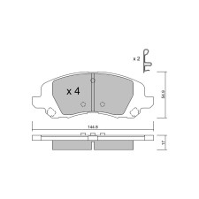 Plaquettes de frein GT2i Club Avant pour LANCIA Flavia Cabrio (JS_) 3.0 234cv 2012-03-01-2014-12-01