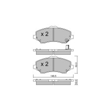 Plaquettes de frein GT2i Club Avant pour FIAT Freemont (345_) 3.6 283cv 2011-08-01-