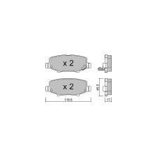 GT2i Club remblokken achter voor JEEP Wrangler III (JK) 3.6 V6 290pk 2006-06-01- - GT-PC8800 - 3666618589480