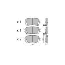 Remblokken GT2i Club Achter voor FIAT Freemont (345_) 3.6 283pk 2011-08-01- - GT-PC8810 - 3666618589497
