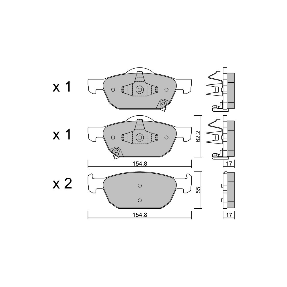 Plaquettes de frein GT2i Club Avant pour HONDA Accord VIII SW (CW) 2.4 i-VTEC 209cv 2008-07-01- - GT-PC8830 - 3666618589510