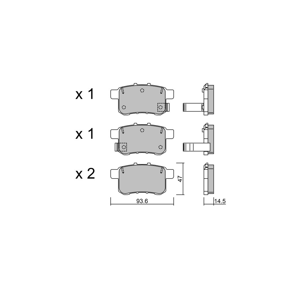 GT2i Club remblokken achter voor HONDA Accord VIII (CU) 2.2 i-DTEC (CW3) 180pk 2008-06-01- - GT-PC8850 - 3666618589534