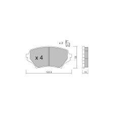 GT2i Club Front brake pads for MAZDA MX-5 III (NC) 1.6i 16V, 1.8i 16V 2005-14 - Brake calipers Advics