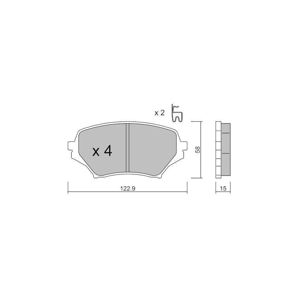 Plaquettes de frein GT2i Club Avant pour MAZDA MX-5 III (NC) 1.6i 16V, 1.8i 16V 2005-14 - Etriers de frein Advics - GT-PC8870 - 3666618589558