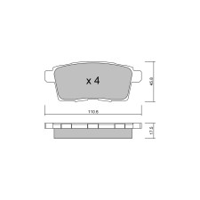 Plaquettes de frein GT2i Club Arrière pour MAZDA CX-9 I (TB) 3.7 AWD 278cv 2006-09-01-