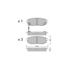 Pastiglie freno posteriori GT2i Club per SUBARU Tribeca (B9) 3.6 259cv 2005-01-01-