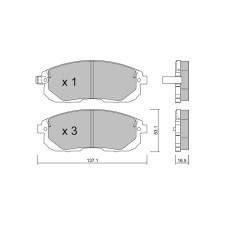 Plaquettes de frein GT2i Club Avant pour SUZUKI SX4 (EY, GY) 2.0 16V 4x4 153cv 2006-06-01-