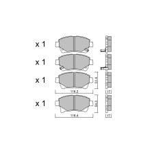 GT2i Club Avant remblokken voor TOYOTA IQ (_J1_) 1.5 Hybride 146pk 2009-01-01-2015-12-01 - GT-PC8940 - 3666618589633