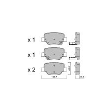GT2i Club Rear brake pads for TOYOTA Verso (_R2_) 2.2 D-CAT (AUR21_) 177cv 2009-04-01-2018-08-01