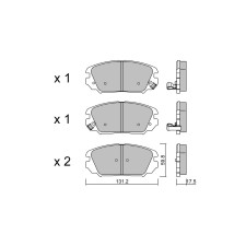 Pastiglie freno anteriori GT2i Club per HYUNDAI Sonata V (NF) / Sonica 3.3 270cv 2004-08-01-2011-12-01