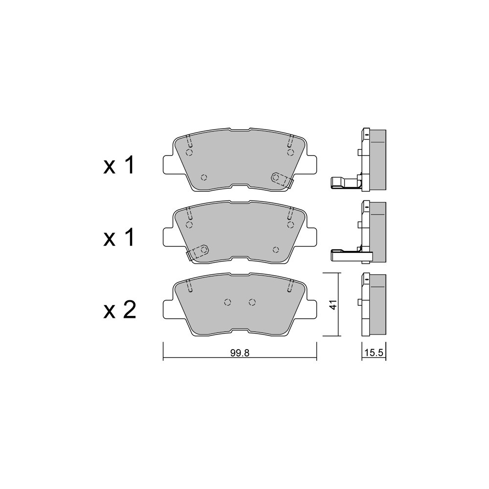GT2i Club remblokken achter voor HYUNDAI Sonata V (NF) / Sonica 3.3 251pk 2004-08-01-2011-12-01 - GT-PC9030 - 3666618589718