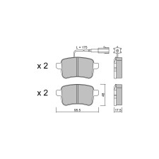 Plaquettes de frein GT2i Club Arrière pour ALFA ROMEO Giulietta III (940_) 2.0 JTDM 170cv 2010-04-01-2020-12-01