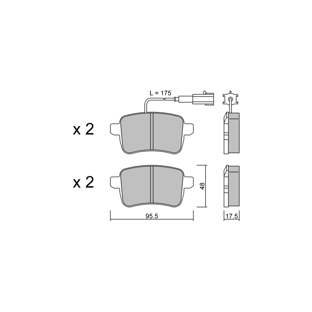 Plaquettes de frein GT2i Club Arrière pour ALFA ROMEO Giulietta III (940_) 2.0 JTDM 170cv 2010-04-01-2020-12-01 - GT-PC9120 - 3666618589787