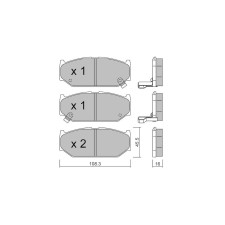 GT2i Club Front brake pads for SUZUKI Swift III (MZ, EZ) 3.8 V6 347cv 2005-02-01-