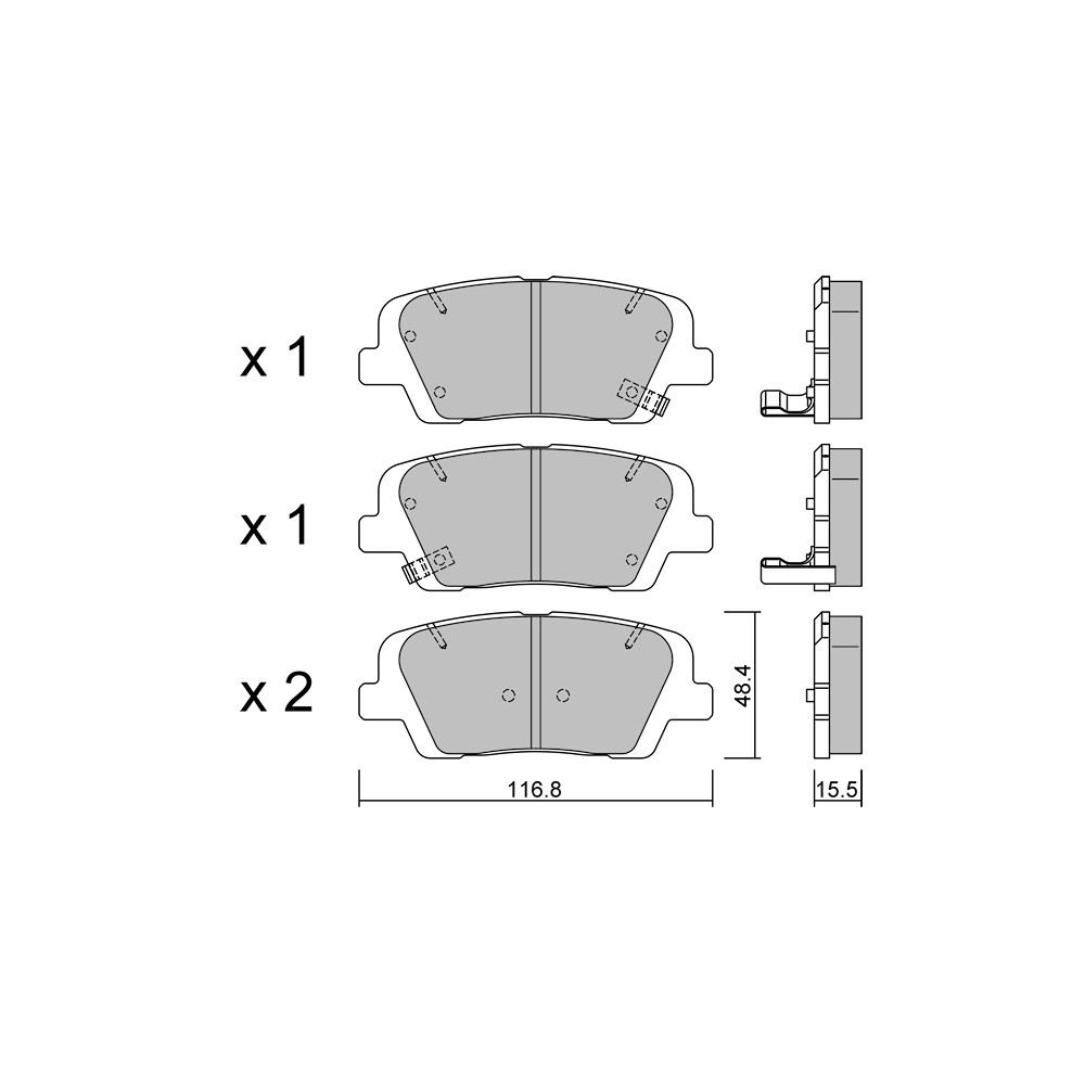 Remblokken GT2i Club Achter voor HYUNDAI Grand Santa Fe/ Maxcruz 3.3 GDi 294pk 2013-01-01- - GT-PC9180 - 3666618589817