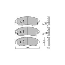 Plaquettes de frein GT2i Club Avant pour HONDA CR-V III (RE_) 3.5 (GSR50_) 275cv 2006-06-01-