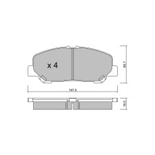 GT2i Club Avant remblokken voor TOYOTA Previa III (_R2_, _R5_)/ Estima 3.0 V6 24V FWD 198pk 2005-10-01- - GT-PC9220 - 3666618589831