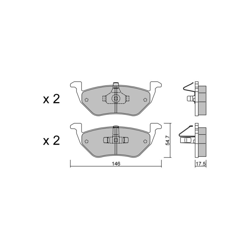Remblokken GT2i Club Achter voor FORD Maverick II 3.0 V6 24pk 244pk 2001-02-01- - GT-PC9240 - 3666618589855
