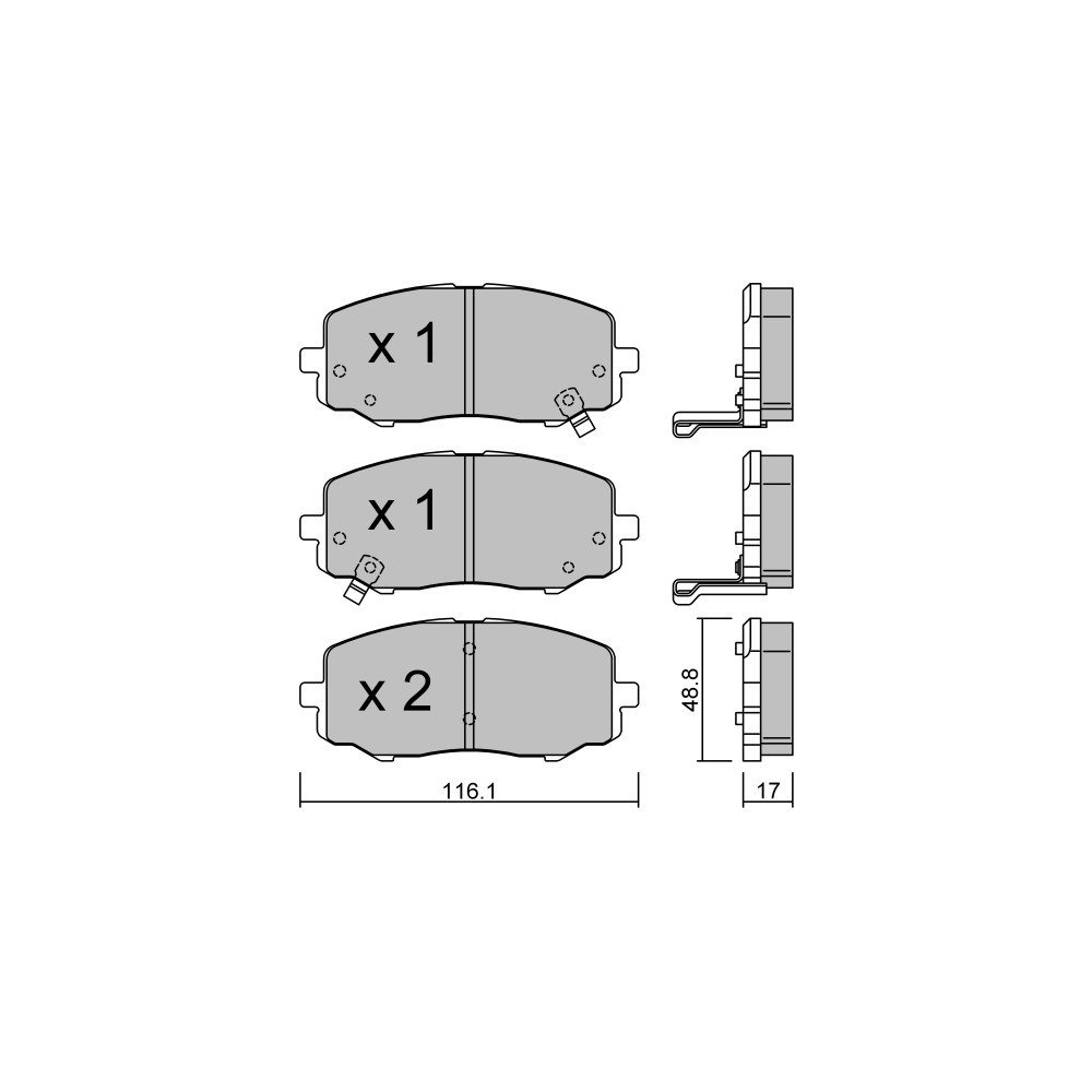 GT2i Club Avant remblokken voor HYUNDAI i20 I (PB, PBT) 1.4 LPG 90pk 2008-08-01-2015-12-01 - GT-PC9300 - 3666618589862