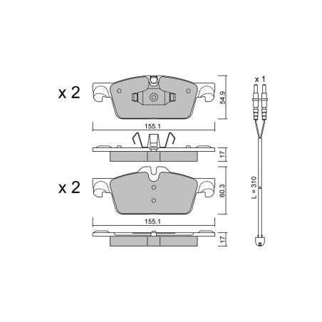 Plaquettes de frein GT2i Club Avant pour PEUGEOT 508 I SW (8E_) 518 d 150cv 2010-11-01-2018-12-01