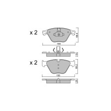 Plaquettes de frein GT2i Club Avant pour BMW Serie 5 (F10-F11) 525d, 528i, 530i, 530d, 535i 2010-16 - Etriers de frein Ate 