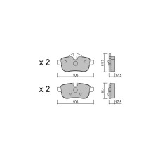 GT2i Club Rear brake pads for BMW Z4 II Roadster (E89) sDrive 30 i 264cv 2009-02-01-