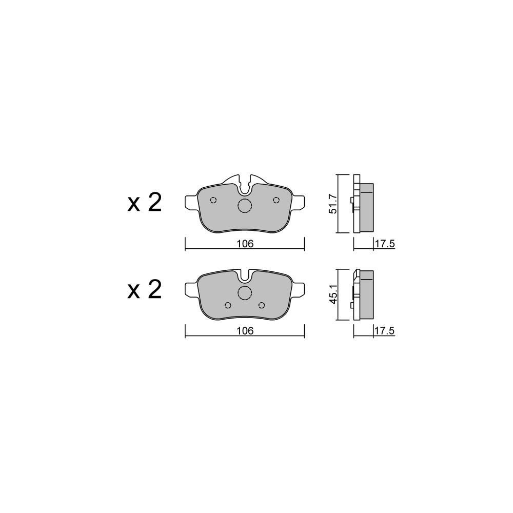 Plaquettes de frein GT2i Club Arrière pour BMW Z4 II Roadster (E89) sDrive 30 i 264cv 2009-02-01- - GT-PC9370 - 3666618589923