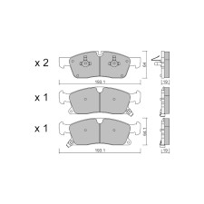 GT2i Club Avant remblokken voor JEEP Grand Cherokee IV (WK, WK2) 3.6 VVT 4x4 290pk 2010-06-01- - GT-PC9420 - 3666618589954