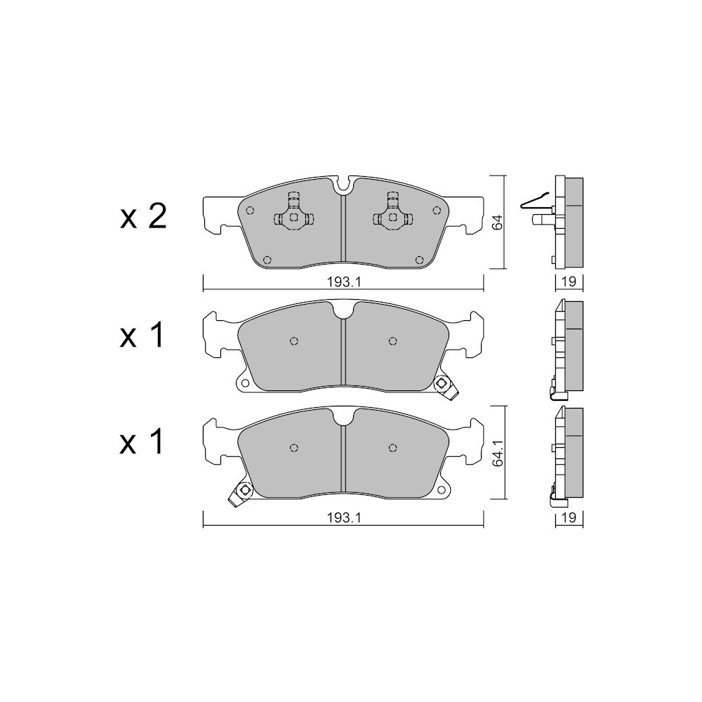GT2i Club Avant remblokken voor JEEP Grand Cherokee IV (WK, WK2) 3.6 VVT 4x4 290pk 2010-06-01- - GT-PC9420 - 3666618589954