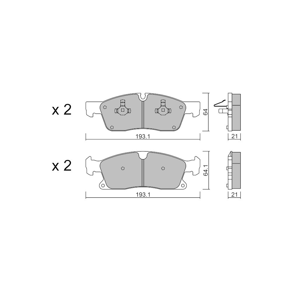 Plaquettes de frein GT2i Club Avant pour MERCEDES BENZ GLE I Coupe (C292) 400 4-matic (292.356) 334cv 2015-03-01-2019-10-01 - GT-PC9424 - 3666618589978