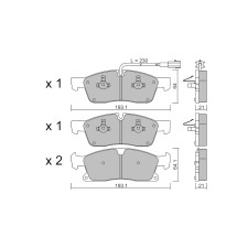 Plaquettes de frein GT2i Club Avant pour MASERATI Levante Close Off-Road (M161) 3.0 D 4WD 251cv 2016-06-01-