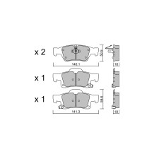 GT2i Club remblokken achter voor JEEP Grand Cherokee IV (WK, WK2) 3.6 VVT 4x4 290pk 2010-06-01- - GT-PC9430 - 3666618589992
