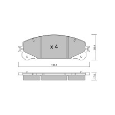 GT2i Club Front brake pads for LEXUS RX IV (_L2_) 450h AWD (GYL25_) 313cv 2015-10-01-