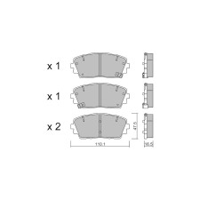 Plaquettes de frein GT2i Club Avant pour KIA Picanto II (TA) / Morning 1.6 CRDI 116cv 2011-05-01-