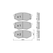 GT2i Club Avant remblokken voor HYUNDAI ix20 (JC) 1.6 CRDI 128pk 2010-11-01- - GT-PC9580 - 3666618590073