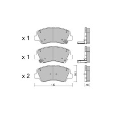 GT2i Club Avant remblokken voor HYUNDAI Accent IV (RB) / Solaris 1.6 GDI 141pk 2010-11-01-2019-04-01 - GT-PC9590 - 3666618590080