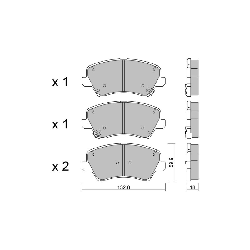 GT2i Club Avant remblokken voor KIA Ceed II (JD) 1.6 GT 204pk 2012-05-01- - GT-PC9600 - 3666618590097