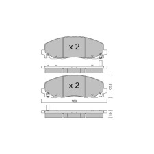 GT2i Club Front brake pads for JEEP Wrangler IV (JL) 2.0 4xe Plug-in Hybrid (JL74) 381cv 2017-11-01-