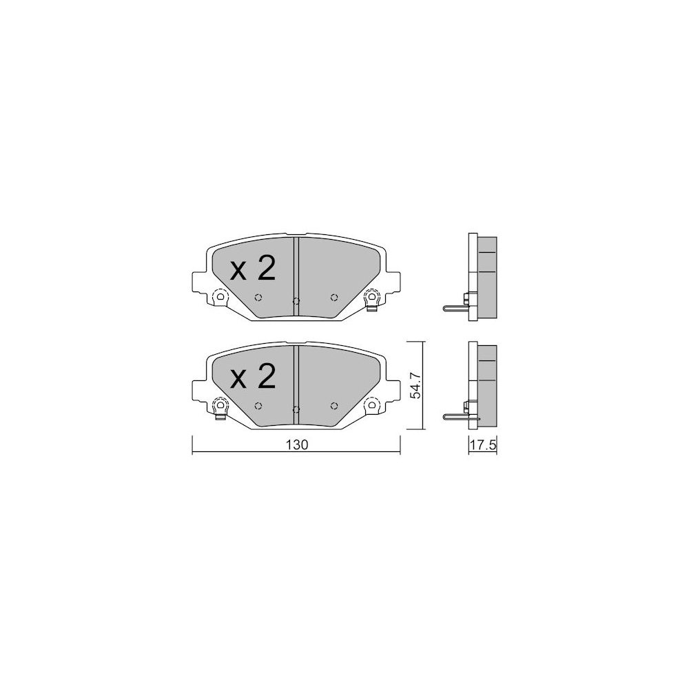 Plaquettes de frein GT2i Club Arrière pour FIAT Freemont (345_) 3.6 V6 283cv 2011-08-01- - GT-PC9630 - 3666618590127