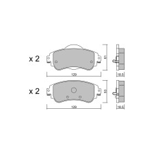 Pastiglie freno anteriori GT2i Club per CITROEN C4 II (B7) 35 TFSI 150cv 2009-11-01-
