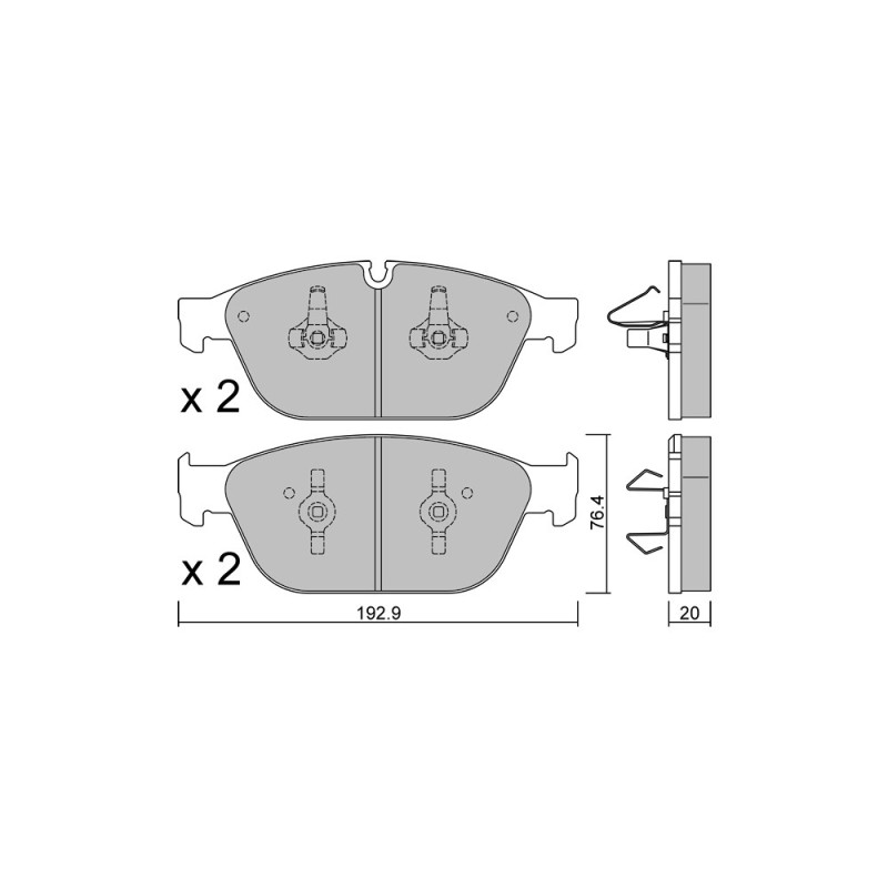 GT2i Club Avant remblokken voor AUDI Q5 I (8RB) S8 plus quattro 606pk 2008-11-01-2017-05-01 - GT-PC9700 - 3666618590202