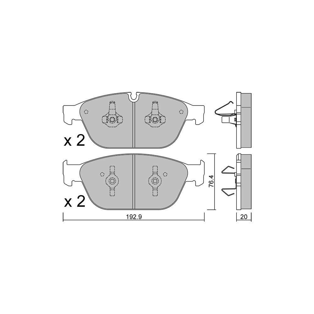 GT2i Club Avant remblokken voor AUDI Q5 I (8RB) S8 plus quattro 606pk 2008-11-01-2017-05-01 - GT-PC9700 - 3666618590202