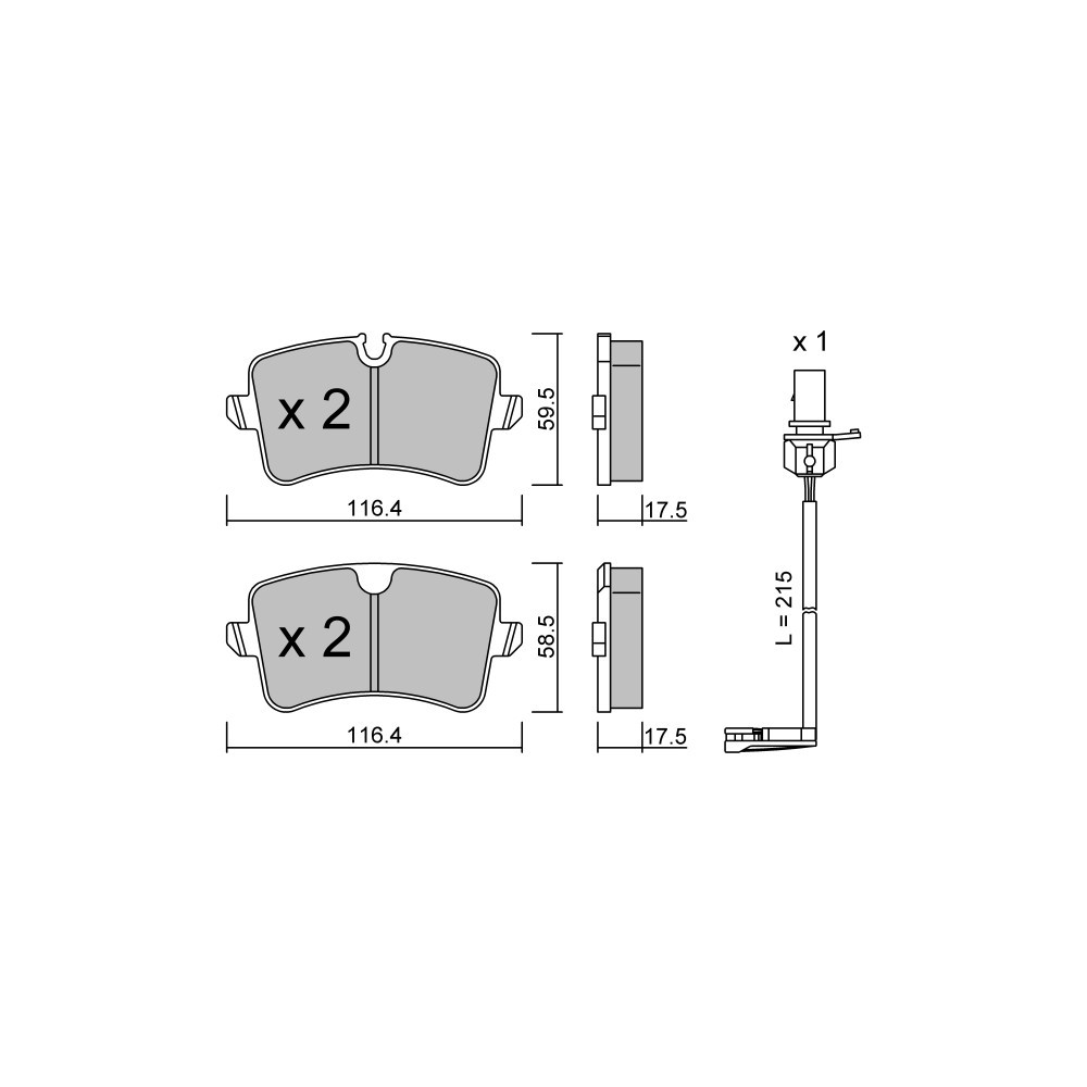 GT2i Club-remblokken achter voor AUDI A6 IV (4G2, 4GC, C7) S6 quattro 451 pk 2010-11-01-2018-09-01 - GT-PC9710W - 3666618590233