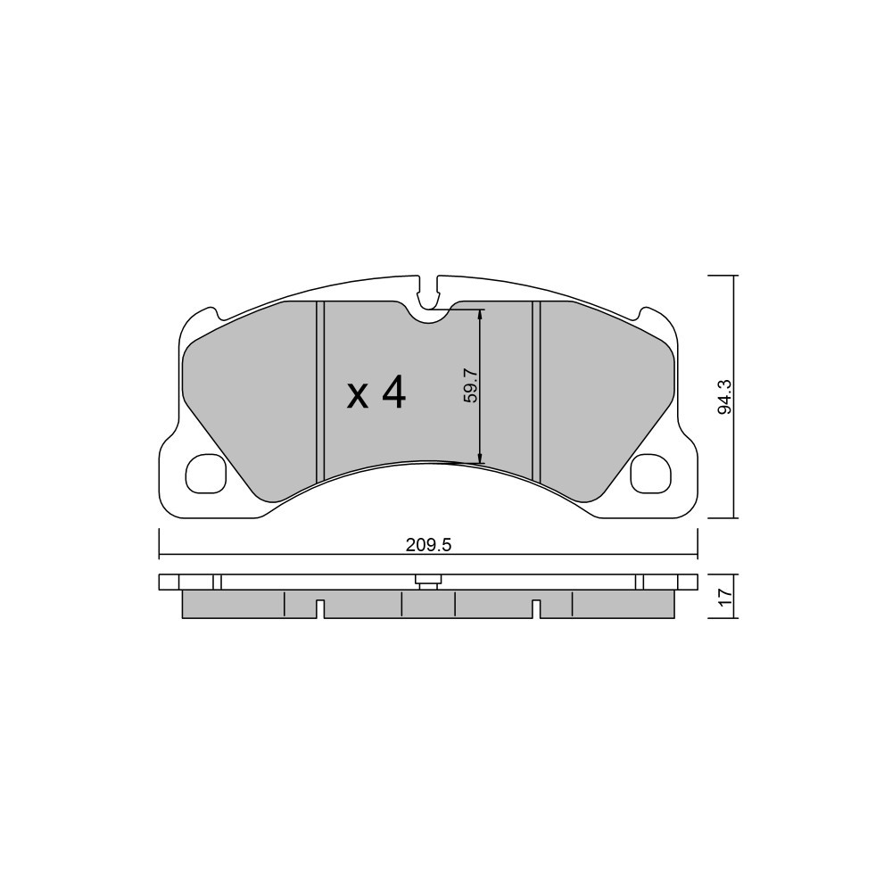 GT2i Club Front brake pads for PORSCHE Taycan (Y1A) Turbo S 762cv 2019-05-01- - GT-PC9733 - 3666618590271