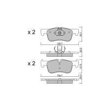 GT2i Club Front brake pads for BMW 1 II (F20) 118 d 150cv 2011-07-01-2019-06-01