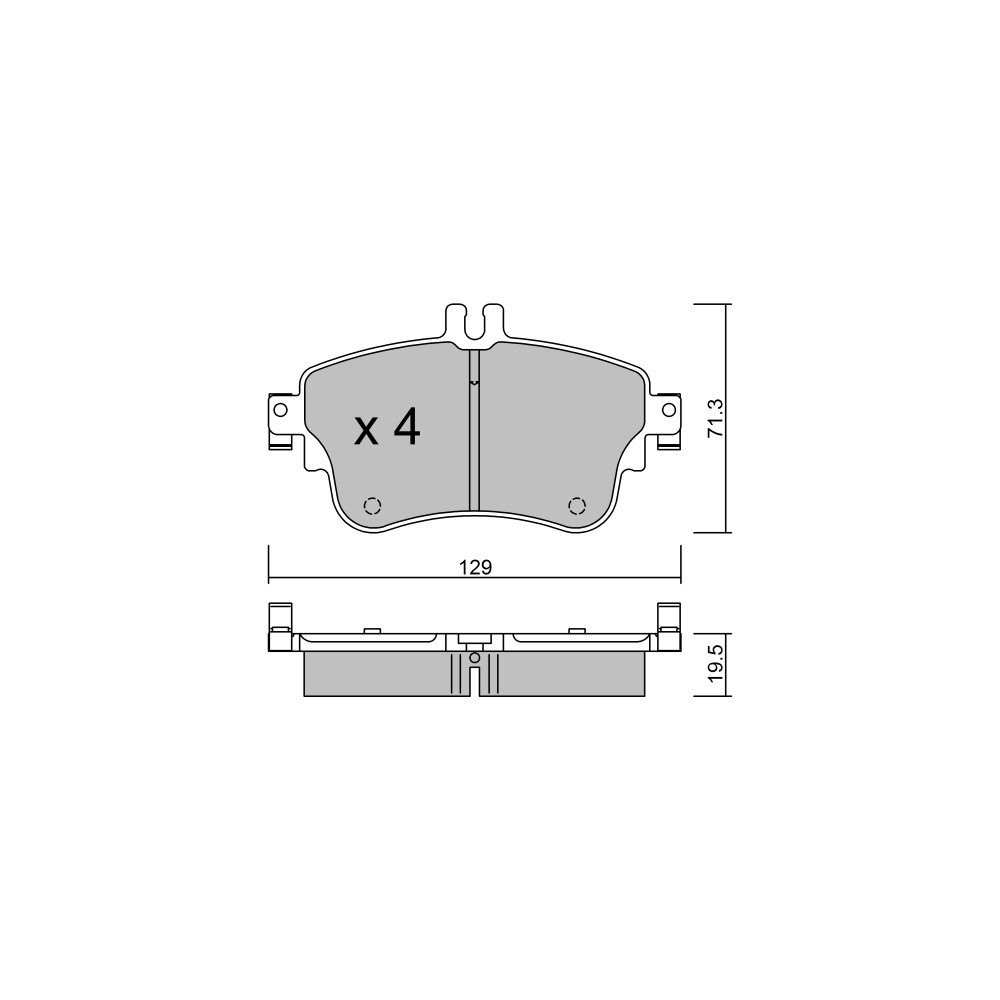 Plaquettes de frein GT2i Club Avant pour MERCEDES BENZ Classe A III (W176) B 180 (246.242) 123cv 2012-06-01-2018-05-01 - GT-PC9800 - 3666618590356