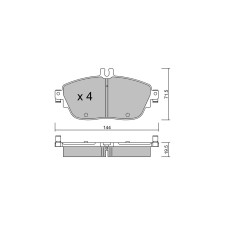 GT2i Club Avant remblokken voor MERCEDES BENZ CLA I Coupé (C117) CLA 250 4-matic (117.951) 218pk 2013-01-2019-03-01 - GT-PC9810 - 3666618590363