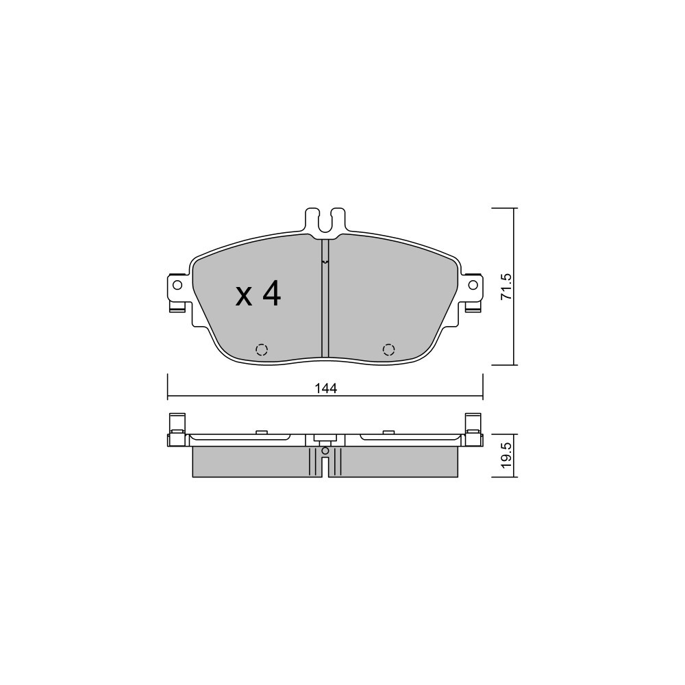 GT2i Club Front brake pads for MERCEDES BENZ CLA I Coupe (C117) CLA 250 4-matic (117.951) 218cv 2013-01-01-2019-03-01 - GT-PC9810 - 3666618590363