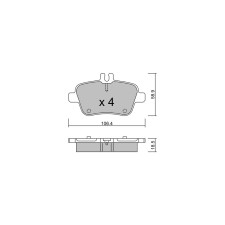 Plaquettes de frein GT2i Club Arrière pour MERCEDES BENZ CLA I Coupe (C117) 350 (172.457) 306cv 2013-01-01-2019-03-01